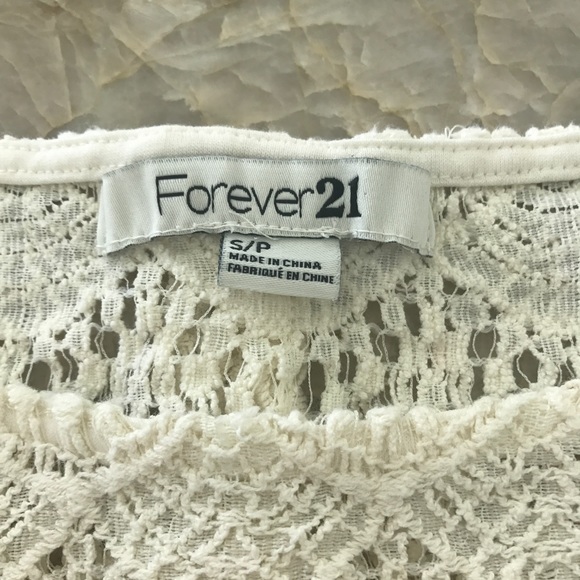 White Crochet Crop Top - Picture 2 of 5
